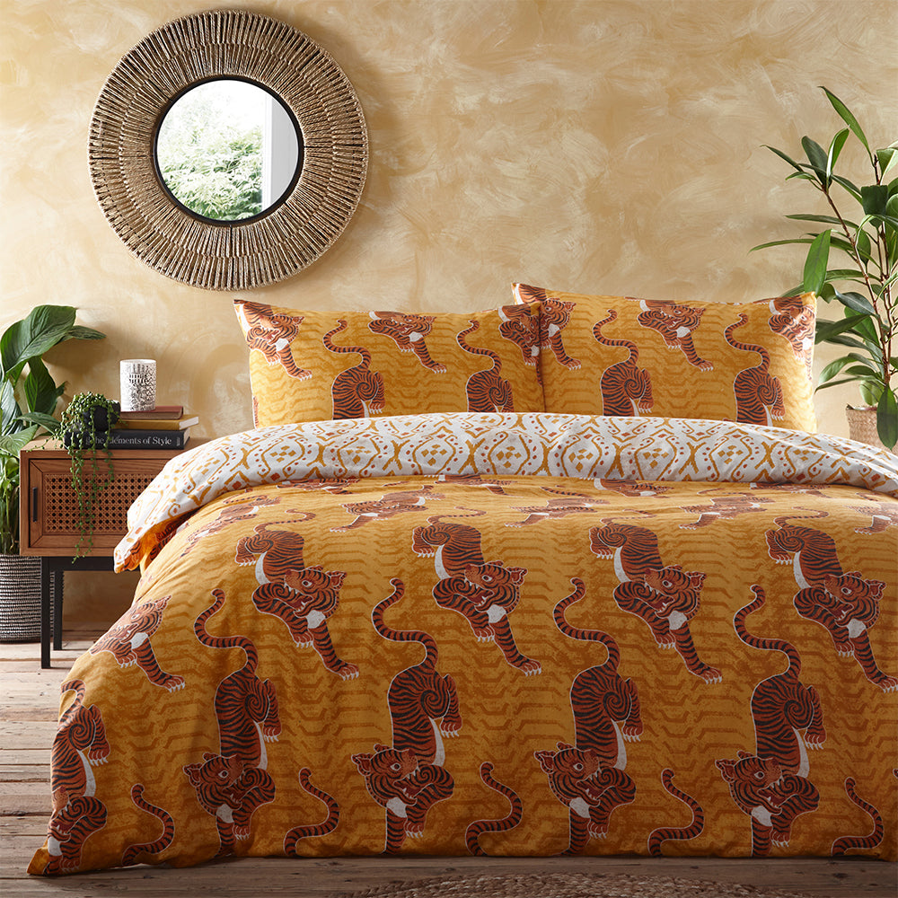 Tibetan Tiger Tribal Duvet Cover Set