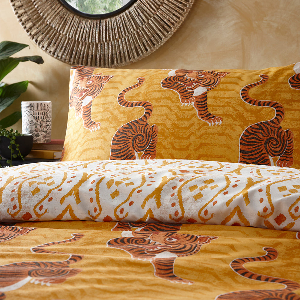 Tibetan Tiger Tribal Duvet Cover Set