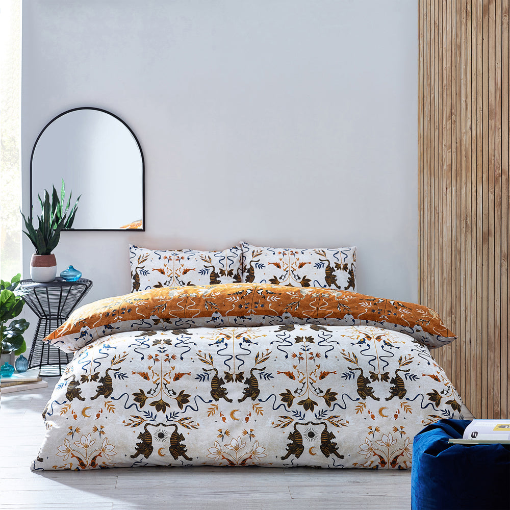 Tiger Fish Botanical Duvet Cover Set