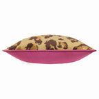 True Leopard Piped Velvet Cushion Multi