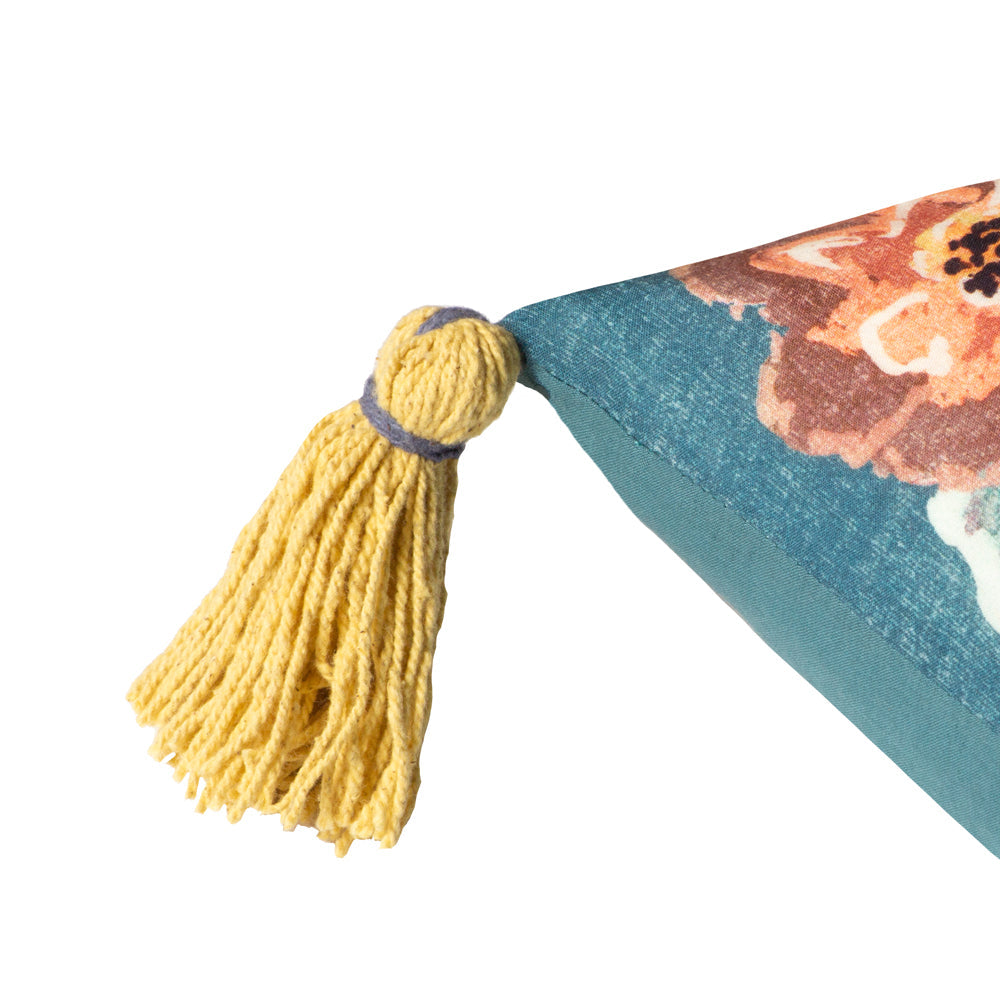 Traloa Floral Tasselled Cushion