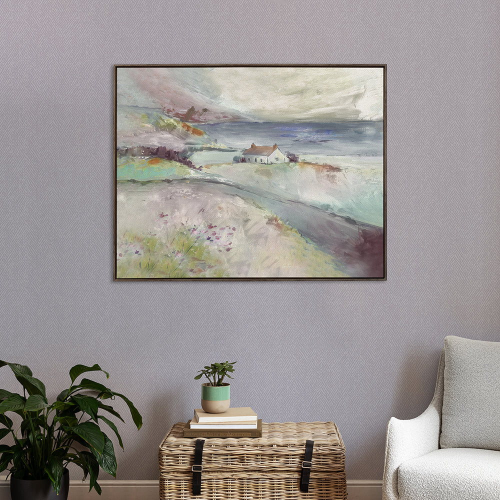 Tree Top Cottage Framed Canvas