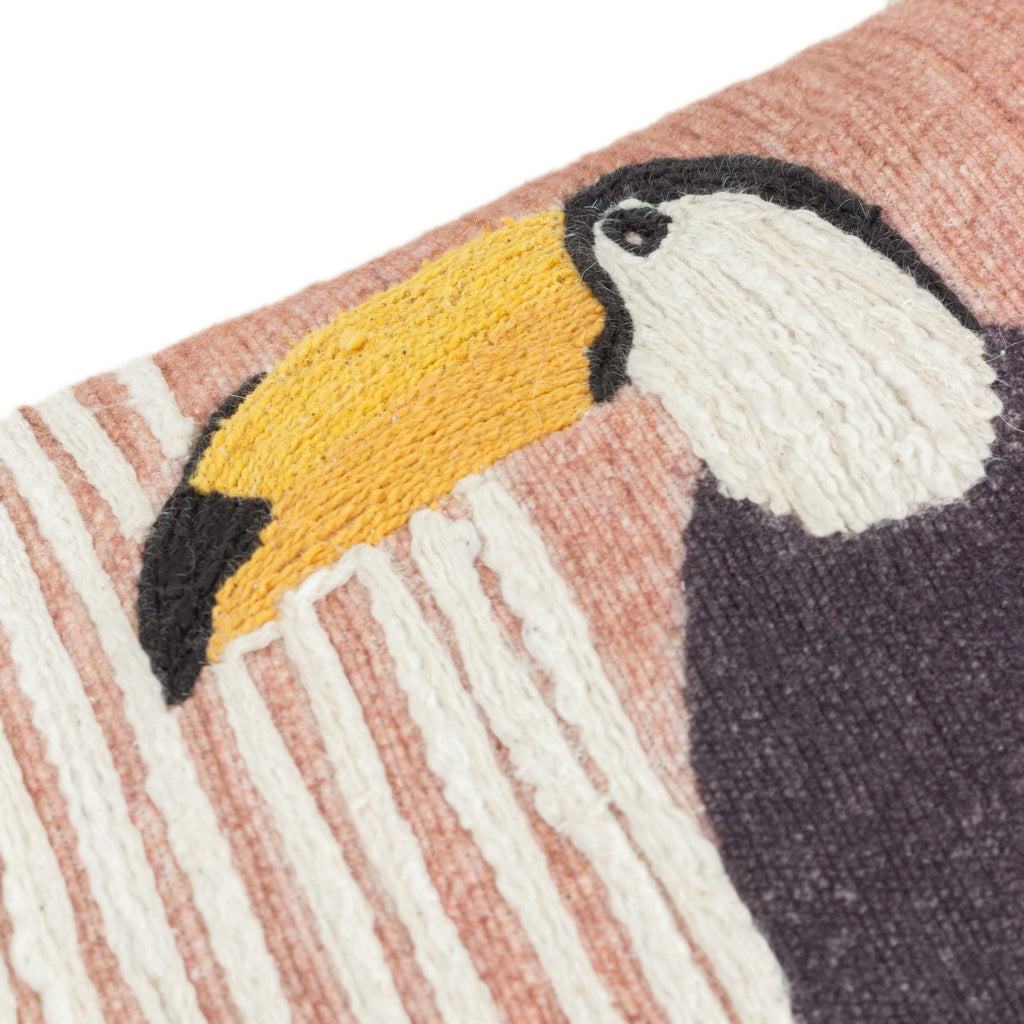 Treetop Toucan Embroidered Cushion