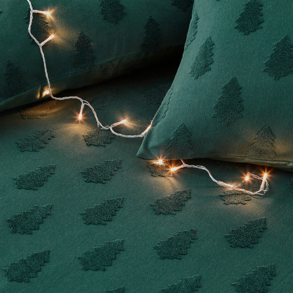 Tufted Tree Festive 100% Cotton Duvet Cover Set