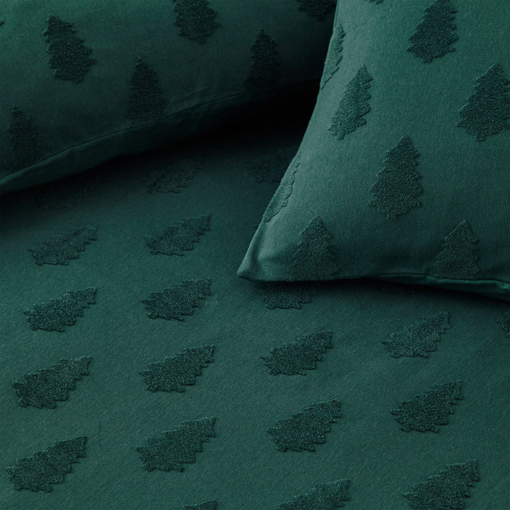 Tufted Tree Festive 100% Cotton Duvet Cover Set