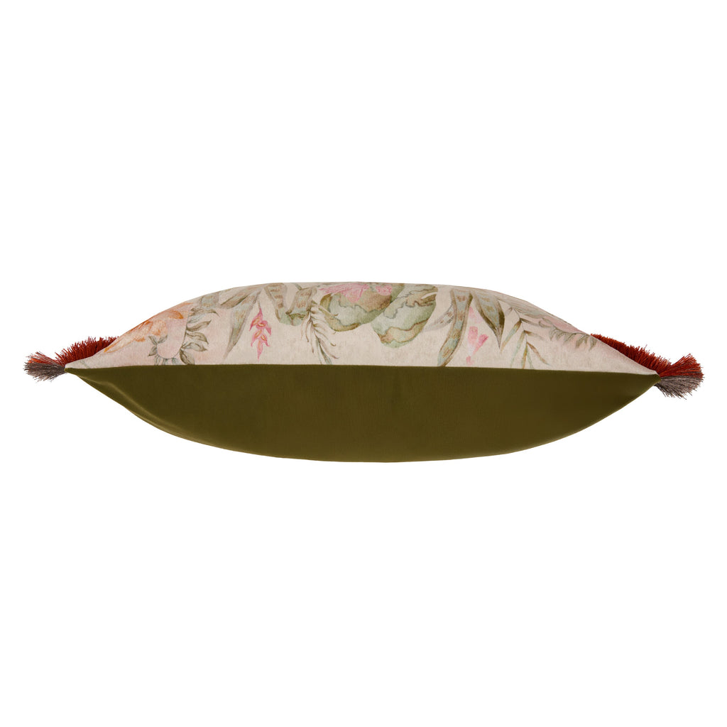 Tropical Utopia Printed Velvet Cushion