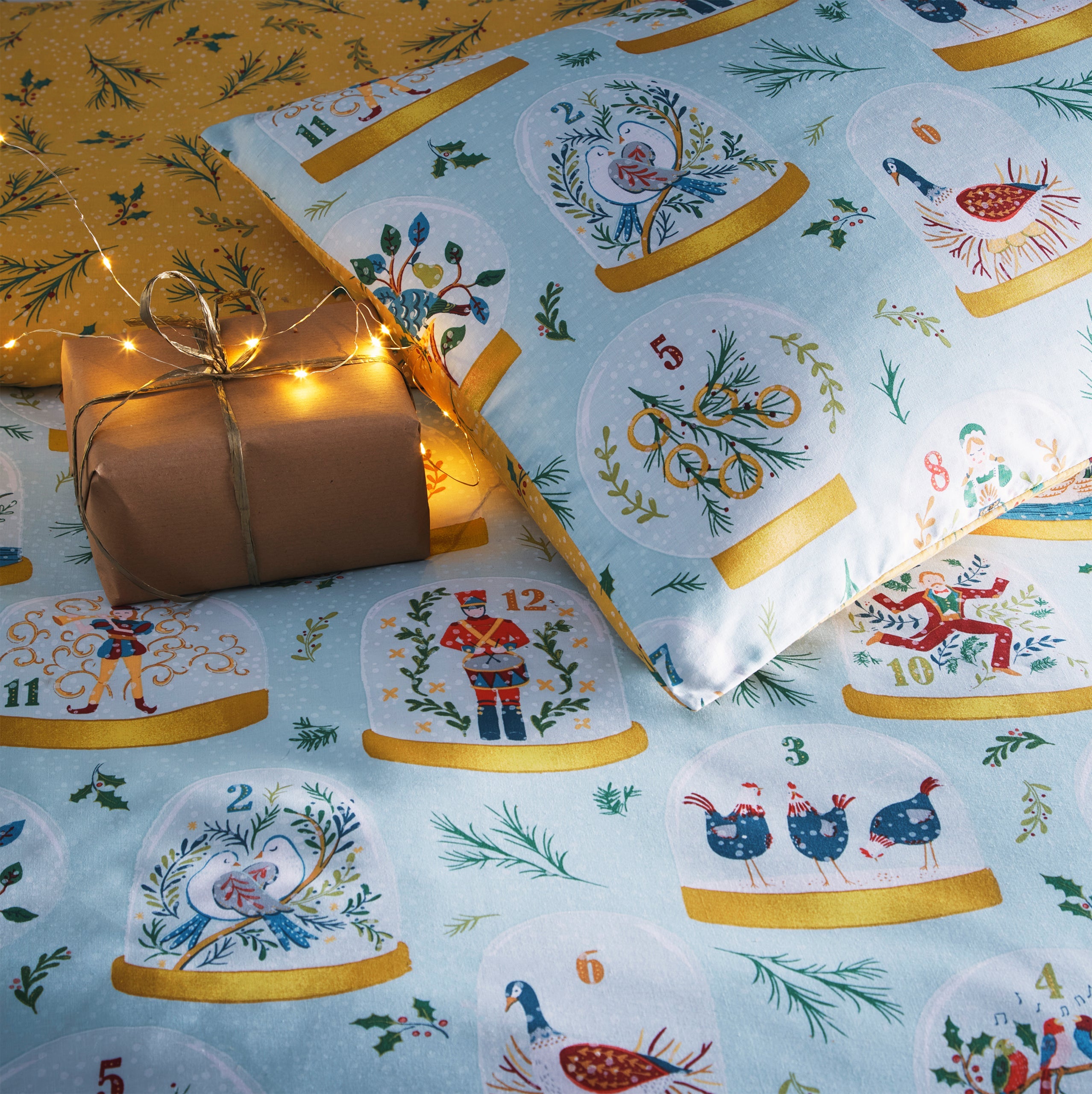 Twelve Days of Christmas Festive Duvet Cover Set