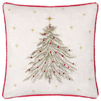 Twinkling Tree Embroidered Cushion