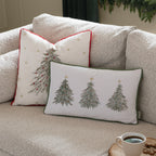 Twinkling Tree Trio Embroidered Cushion