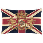 Union Jack Lion Crest Flag Tapestry Cushion