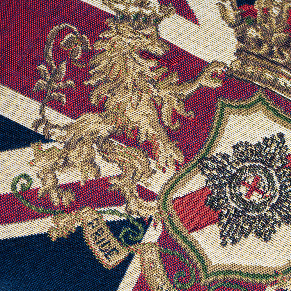 Union Jack Lion Crest Flag Tapestry Cushion