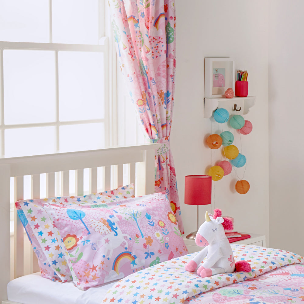Unicorn Kids Pencil Pleat Curtains