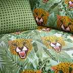 Untamed Cheetah Botanical Duvet Cover Set