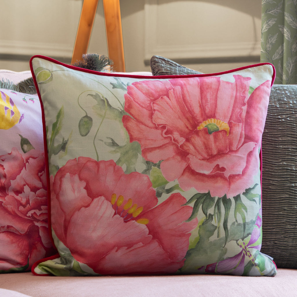 Valeria Printed Piped Cushion