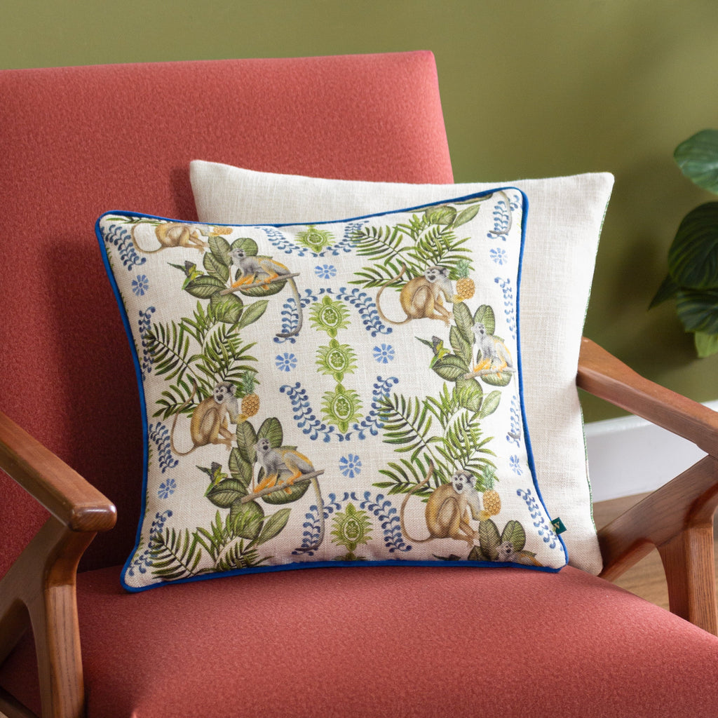 Valera Lagos Monkey Tropical Cushion