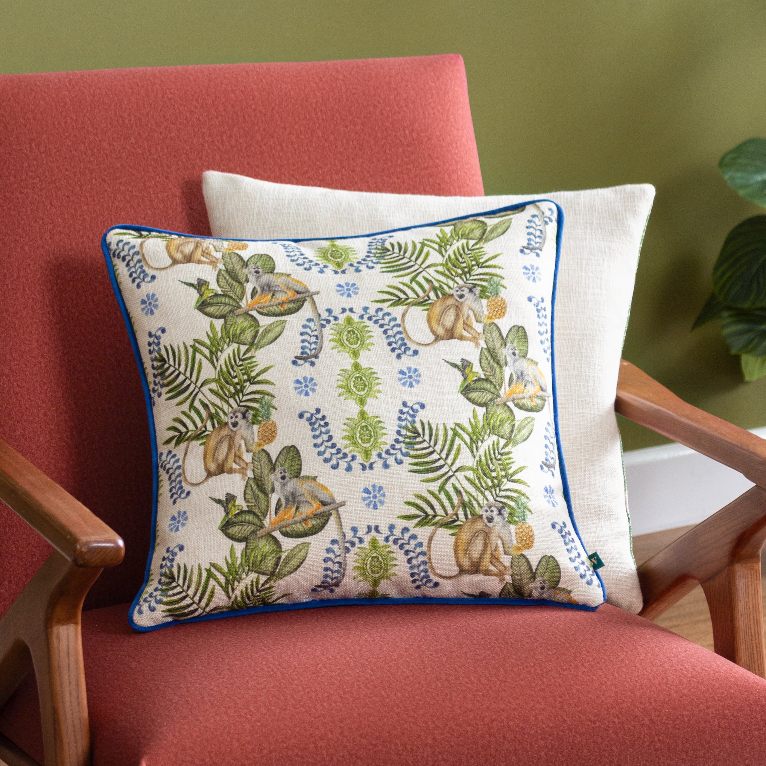 Valera Lagos Monkey Tropical Cushion