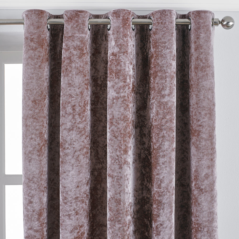 Verona Crushed Velvet Eyelet Curtains