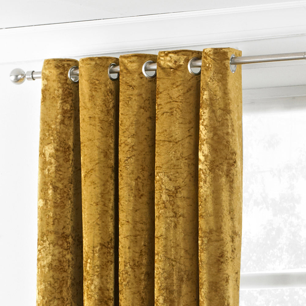 Verona Crushed Velvet Eyelet Curtains