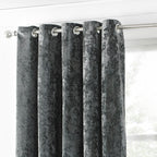 Verona Crushed Velvet Eyelet Curtains
