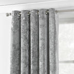 Verona Crushed Velvet Eyelet Curtains