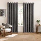 Verso Reversible Suede-look Blackout Eyelet Curtains