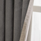 Verso Reversible Suede-look Blackout Eyelet Curtains