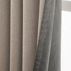 Verso Reversible Suede-look Blackout Eyelet Curtains