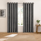 Verso Reversible Suede-look Blackout Eyelet Curtains