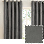 Verso Reversible Suede-look Blackout Eyelet Curtains