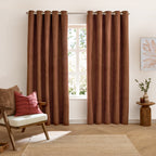 Verso Reversible Suede-look Blackout Eyelet Curtains