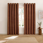 Verso Reversible Suede-look Blackout Eyelet Curtains