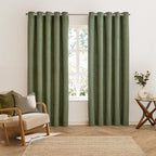 Verso Reversible Suede-look Blackout Eyelet Curtains