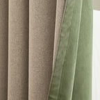 Verso Reversible Suede-look Blackout Eyelet Curtains
