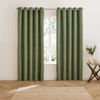 Verso Reversible Suede-look Blackout Eyelet Curtains