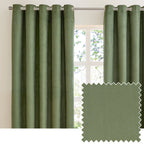 Verso Reversible Suede-look Blackout Eyelet Curtains