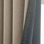 Verso Reversible Suede-look Blackout Eyelet Curtains