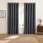 Verso Reversible Suede-look Blackout Eyelet Curtains