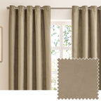 Verso Reversible Suede-look Blackout Eyelet Curtains