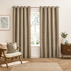 Verso Reversible Suede-look Blackout Eyelet Curtains