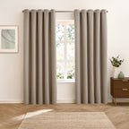 Verso Reversible Suede-look Blackout Eyelet Curtains