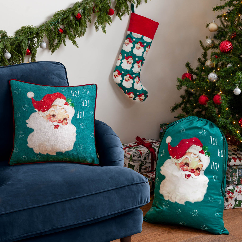 Vintage Santa Printed Cushion