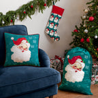 Vintage Santa Printed Cushion
