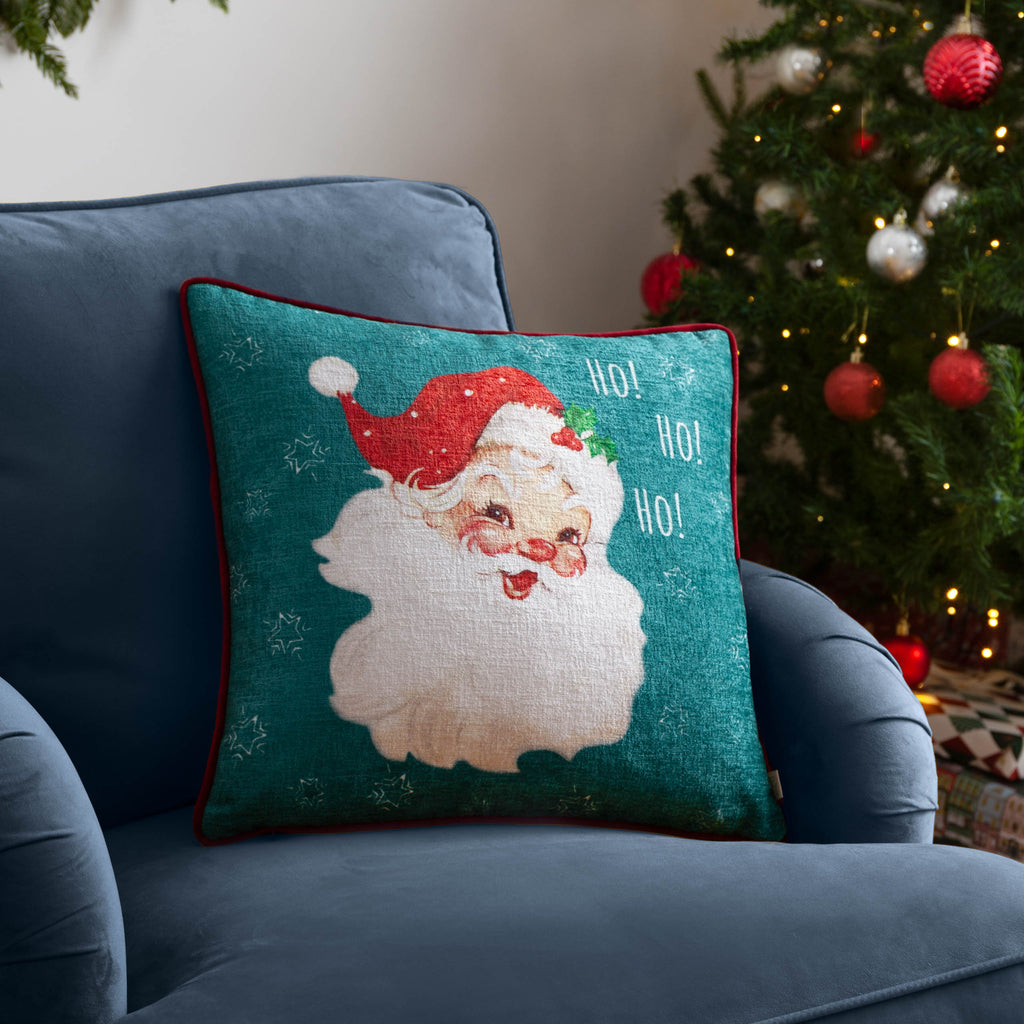 Vintage Santa Printed Cushion