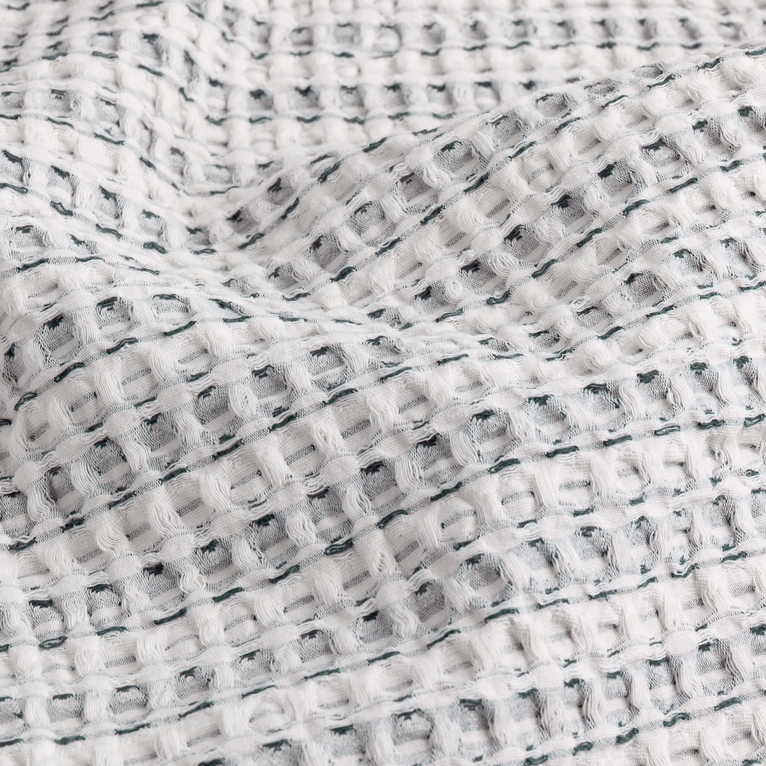 Waffle Textured 100% Cotton Bedspread