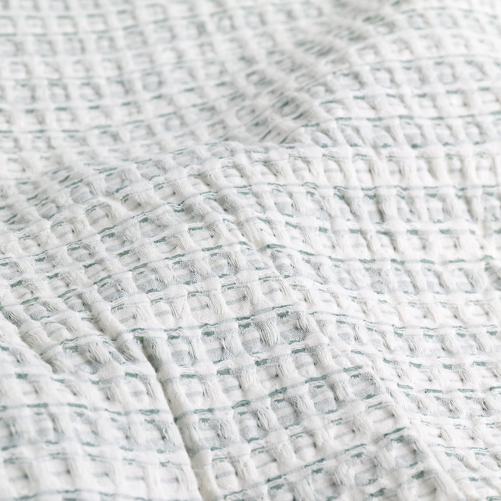 Waffle Textured 100% Cotton Bedspread