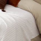 Waffle Textured 100% Cotton Bedspread