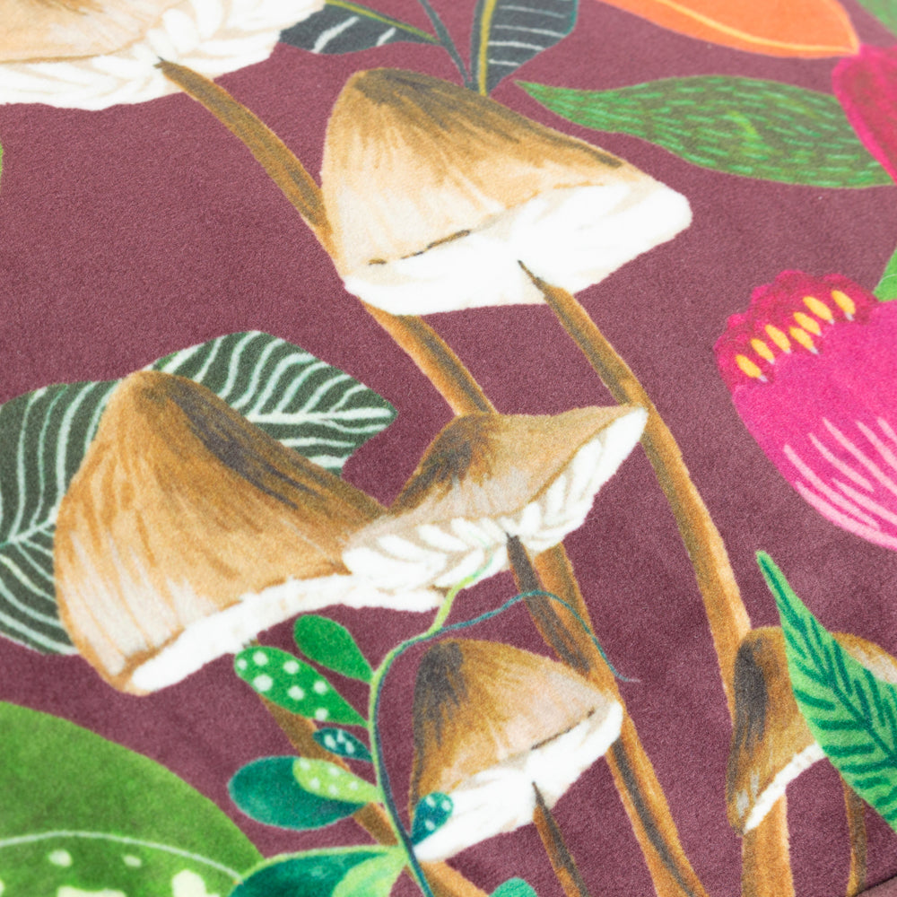 Wild Garden Mushrooms Cushion