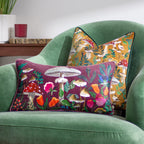 Wild Garden Mushrooms Cushion