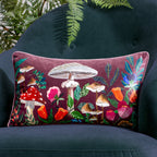 Wild Garden Mushrooms Cushion