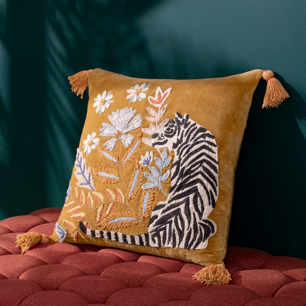 White Tiger Cushion